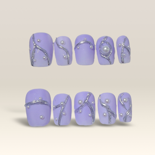 Frosted Purple Silver