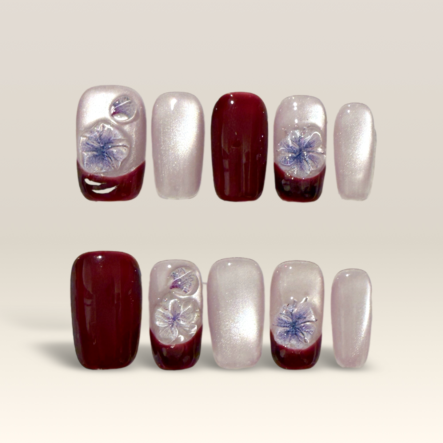 Burgundy Purple Floral