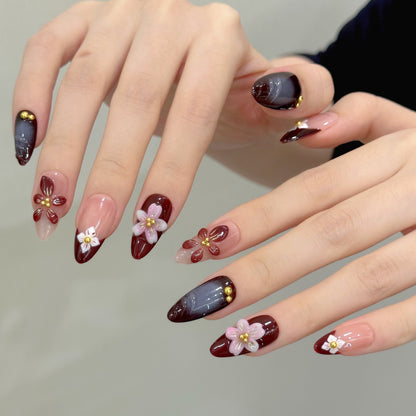 Burgundy Petal Gold