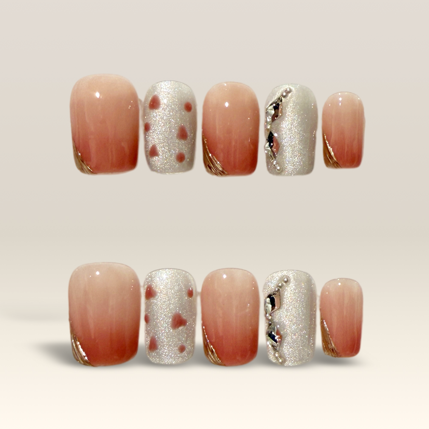 Blush Silver Dots Accent