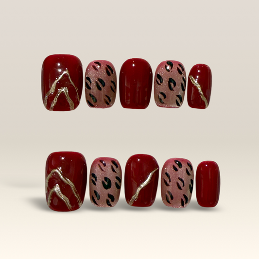 Crimson Leopard Swirl